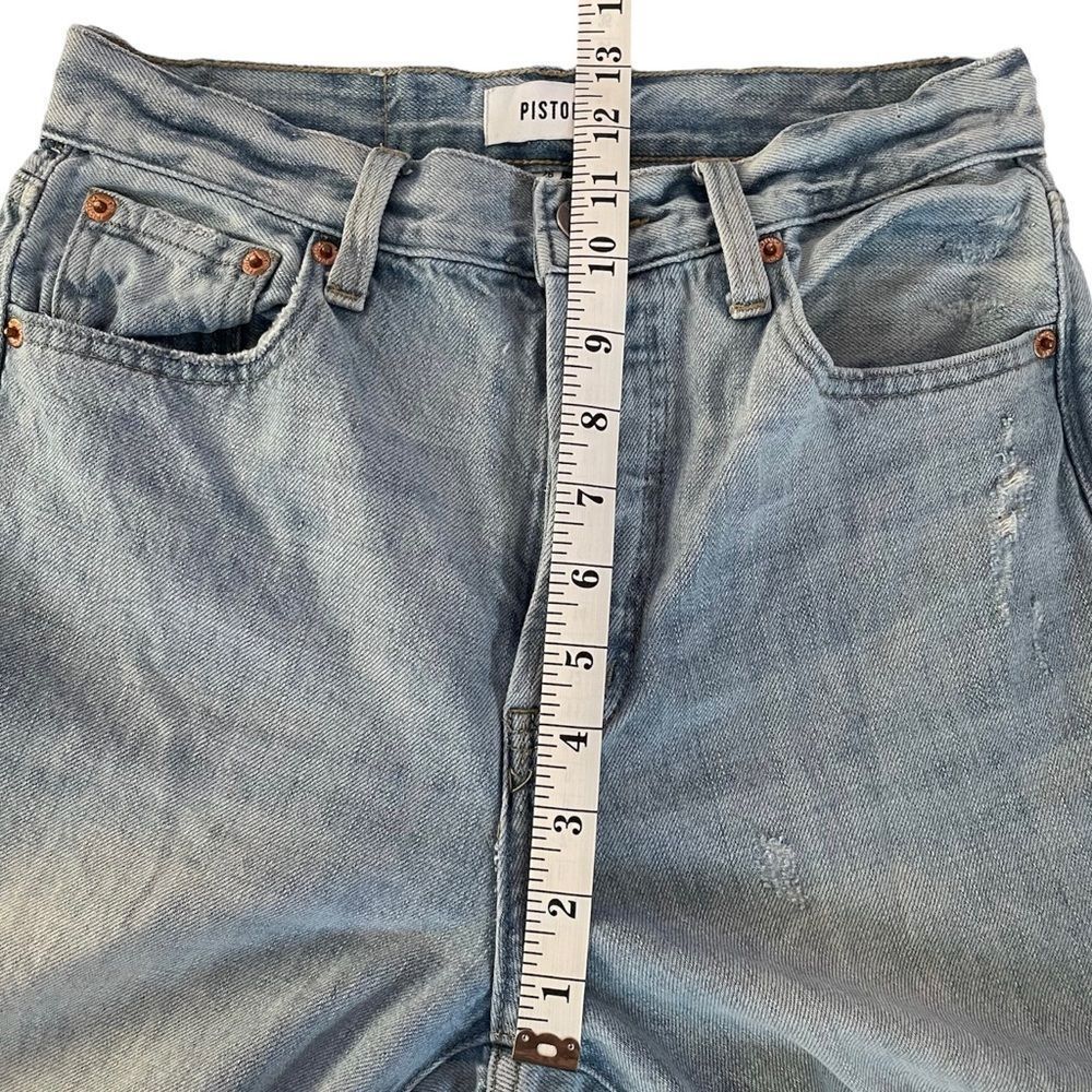 Pistola Cassie Super High Waist Straight Leg Jeans By My Side Light Wash Sz 26 - Picture 11 of 15